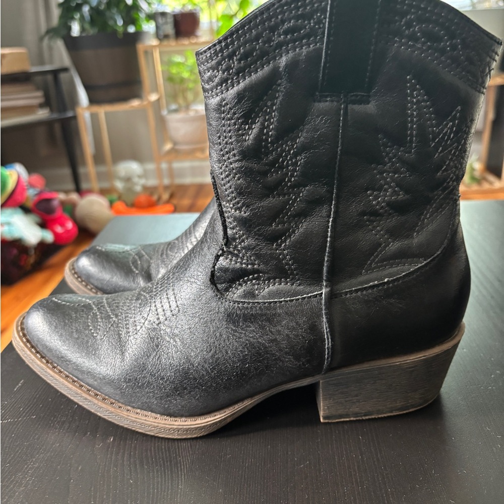 Black Western Ankle Boots